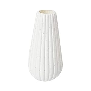 bvslf Flower Vase for Home Decor, Decorative Vase for Home Decor Center Table Bedroom Living Room & Office Decoration, Flower Holder, Flower Vase for Home Office Decor Set of 1, White Plastic Vase