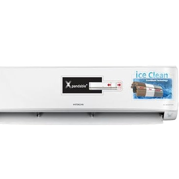 Hitachi 1.5 Ton Class 5 Star, ice Clean, Xpandable+, Inverter Split AC (100% Copper, Dust Filter, 2024 Model - 5400FXL RAS.G518PCBIBF, White)