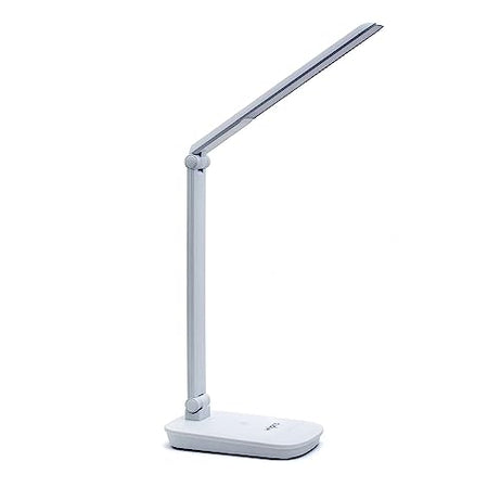 wipro 5W LED Table Lamp for study, with Smooth Dimming, Use as Emergency Light with Power Bank or with Laptop USB Port, USB Compatible Desk Lamp, White, ABS, (Pack of 1)