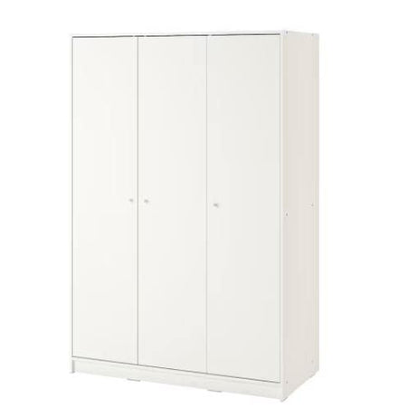 Ikea KLEPPSTAD Engineered Wood Wardrobe with 3 Doors, White 117x176 cm (46 1/8x69 1/4")