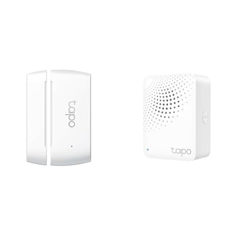 TP-Link Tapo T110 Smart Door/Window Contact Sensor, Real-Time Monitor, Battery Included, Easy Installation, Work with Alexa, Tapo Hub Included