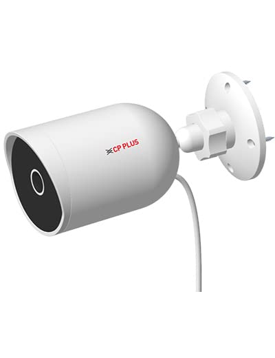 CP PLUS 3MP Bullet Wireless Outdoor Security Camera | 1296P Resolution | Motion Detection | Two way Talk | Night Vision | Supports Alexa & Ok Google | IR Distance of 15 Mtr., IP65, White - CP-V31A