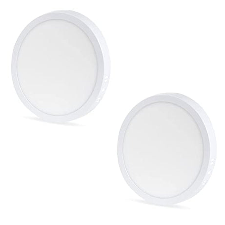 D'Mak 22 Watts Led Ceiling Surface Light, White, Round, Pack of 2