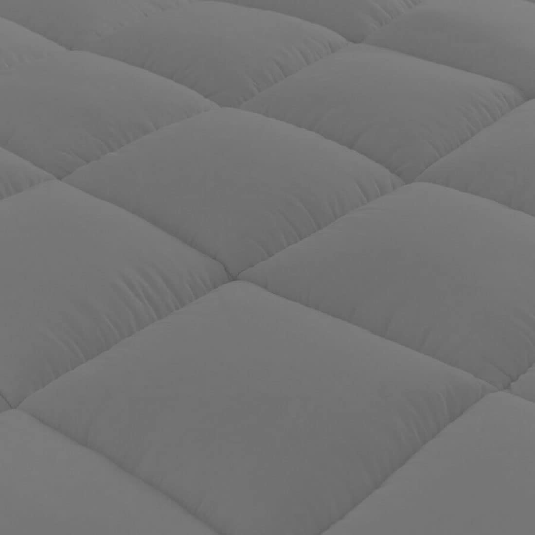 Linenovation 800 GSM Microfiber Mattress Padding/Topper for Comfortable Sleep Grey-Single Bed-36 Inch X 78 Inch