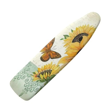 Oamsistay Sunflower Butterfly Ironing Board Cover with Elastic Edge Non Stick Scorch Stain Resistant Cover Heavy Duty Iron Pad Covers Standard Boards with Hook and Loop Fastener Strap