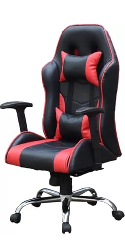 KRISHTHA Gaming Chair with Adjustable Headrest and Lumbar, Red