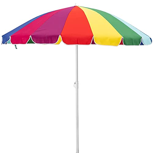 RAINPOPSON Multicolor Garden Umbrella Big Size 48in/8ft Outdoor Big Size Waterproof Super Cloth Patio Garden Outdoor Umbrella (8ft/48in) (Multicolor)