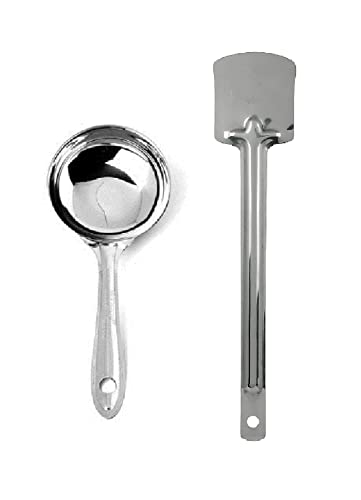 Dynore Stainless Steel Dosa ladle with Palta- Set of 2 Kitchen Tools