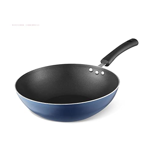 Vinod Zest Aluminium Non Stick Wok- 3 Litre, 26 Cm | 3Mm Thick | 3 Layer Coating | Bakelite Handle | Chinese Wok Pan | Scratch Proof | 1 Year Warranty, Blue