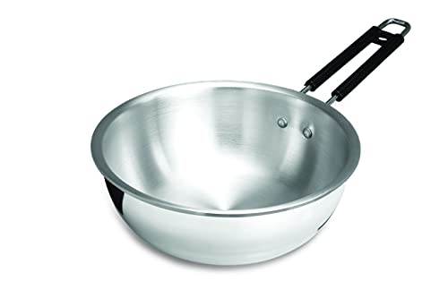 Martin Aluminium Wok Kadhai 11 No. (20 CM) Mirror Finish 1.7 Ltr. | Thicknes 3.25 mm | Gas Stove Friendly