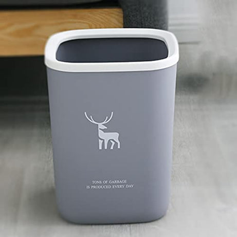 Royal Plastic Rubbish Paper Waste Bin Home Office Bedroom Trash Can Large Grey