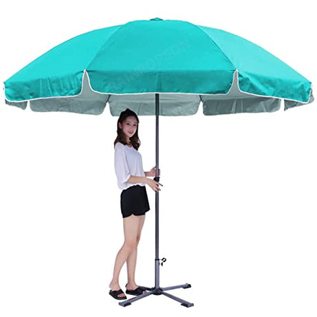 Arun & Sons 8ft Garden Umbrella with Base Stand Outdoor Umbrella/Cantilever Umbrella/Patio Umbrella/Balcony Umbrella (Light Blue)