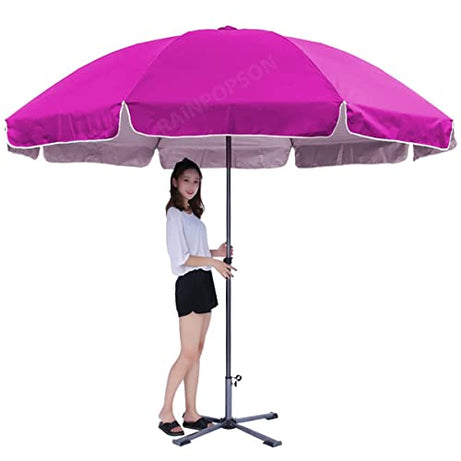 RAINPOPSON® Garden Umbrella for Men and Women Outdoor Big Size With Stand Waterproof/Sunlit Proof Super Cloth Patio Garden Outdoor Umbrella (6ft/36in) (Pink)