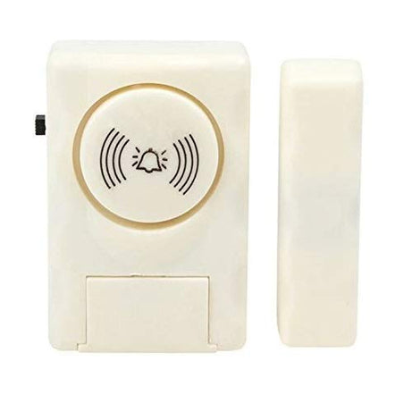 smars ® Plastic Wireless Door Window Open Alert Alarm Home Security System Siren | cream