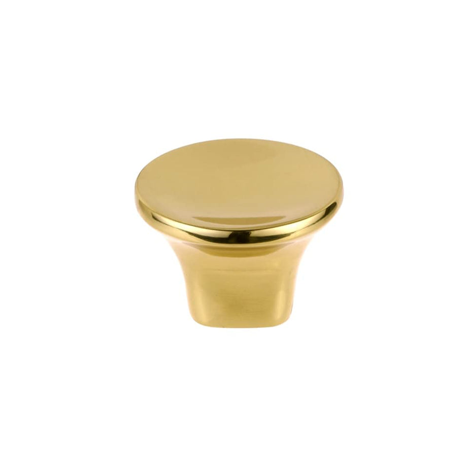 AceLine Reno Polished Brass Golden Drawer Pull Furniture Knob (PBE) 35mm Diameter