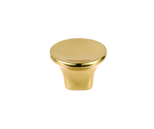 AceLine Reno Polished Brass Golden Drawer Pull Furniture Knob (PBE) 35mm Diameter