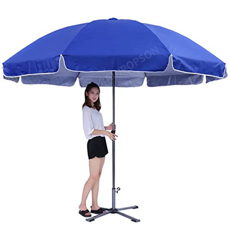 RAINPOPSON Garden Umbrella Outdoor big size with Stand Holder 42in/7ft Outdoor Big Size Waterproof Super Cloth Patio Garden Outdoor Umbrella (7ft/42in) (Blue)