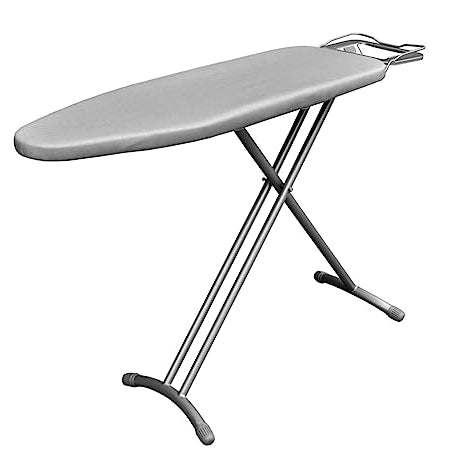 Elribird Large Folding Ironing Board Iron Table with Press Stand Table for Ironing Clothes Metal Base (Pack of 1, Gray)