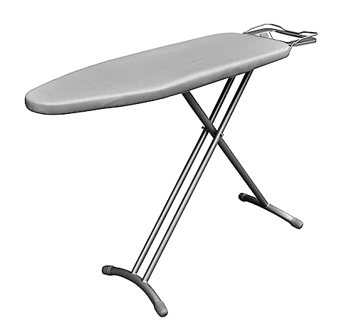 Elribird Large Folding Ironing Board Iron Table with Press Stand Table for Ironing Clothes Metal Base (Pack of 1, Gray)