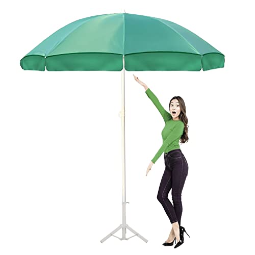 ORILEY 6ft/36in Outdoor Garden Umbrella with Stand Holder Big Size Water Resistant Heavy Duty Super Cloth Patio for Rain & Sun Protection (Dark Green)