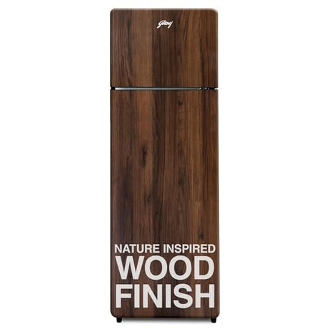 Godrej 272 L 2 Star Wood Finish, 30 Days Farm Freshness, Frost Free Inverter Double Door Refrigerator (2024 Model, RT EONVOGUE 310B RI WT WD, Walnut Wood)