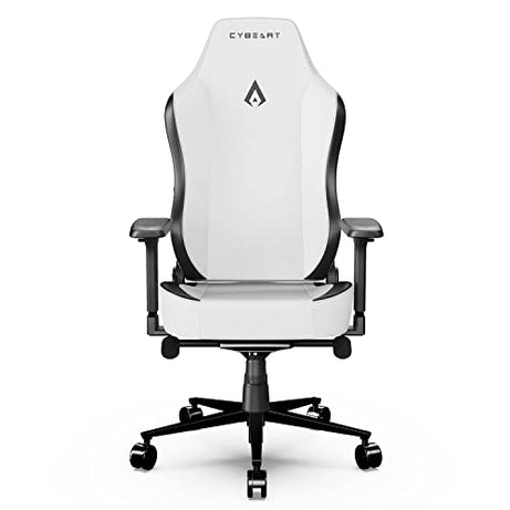 Cybeart | Arctic White Gaming/Office Chair | 4D Armrest | Inbuilt Lumbar Support | Supreme PU Leather, Ergonomic, Recline & Tilt