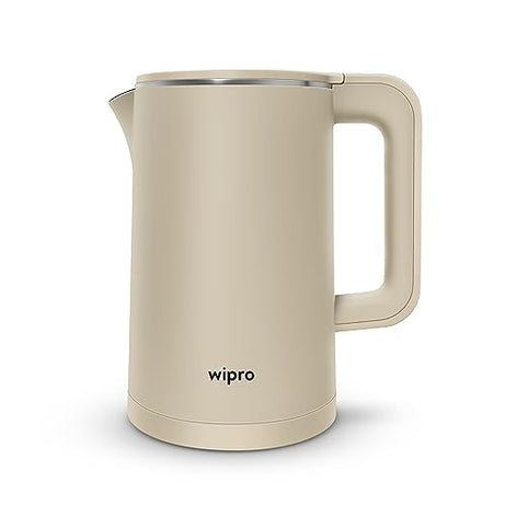 Wipro Vesta 1.8L BK206 Cool Touch Kettle|Anti - Rust Shield|SS304|Super Fast Heating|Triple Layer Protection - Overheating, Dry Boil & Excess Steam|Single Touch Open Lid