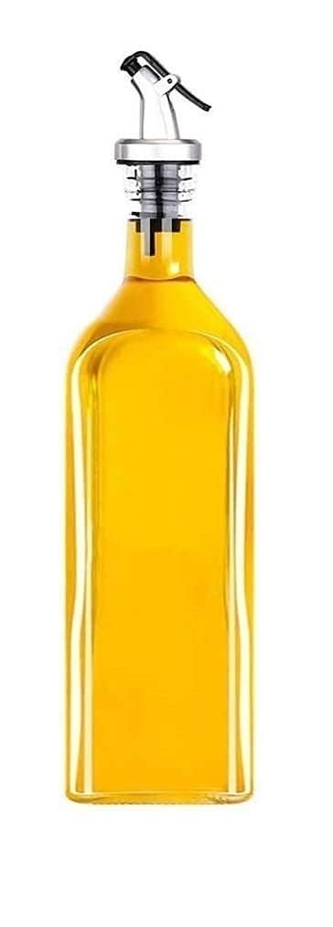 Diablos 1000Ml Glass Oil Dispenser Bottle Oil & Vinegar Glass Oil Bottle With Leak Proof Bottle Pour Spouts (Dispenser Pack Of 1), Clear