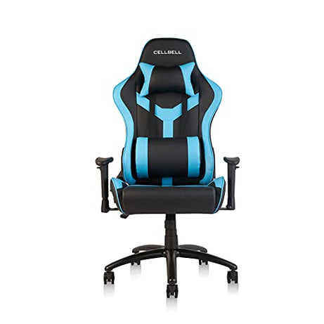 CELLBELL GC03 Transformer Series Gaming/Racing Style Ergonomic High Back Chair with Removable Neck Rest and Adjustable Back Cushion with 3 Years of Warranty [Blue-Black]