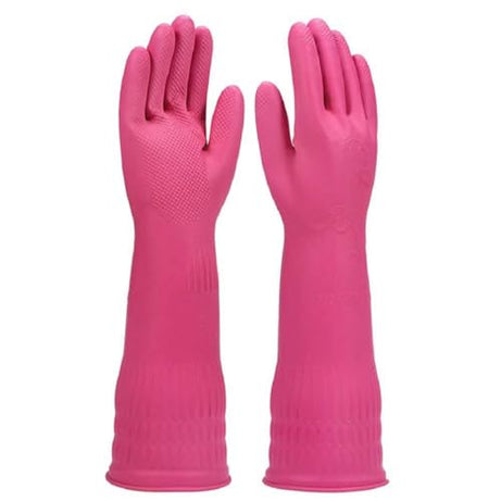 Eopzo Rubber Cleaning Gloves Kitchen Dishwashing Glove And Cleaning Cloth Waterproof Reuseable 1 Pair