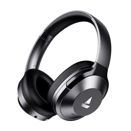 boAt Nirvana 751 ANC Hybrid Active Noise Cancelling Bluetooth Wireless Over Ear Headphones with Up to 65H Playtime, ASAP Charge, Ambient Sound Mode, Immersive Sound, Carry Pouch(Gunmetal Grey)