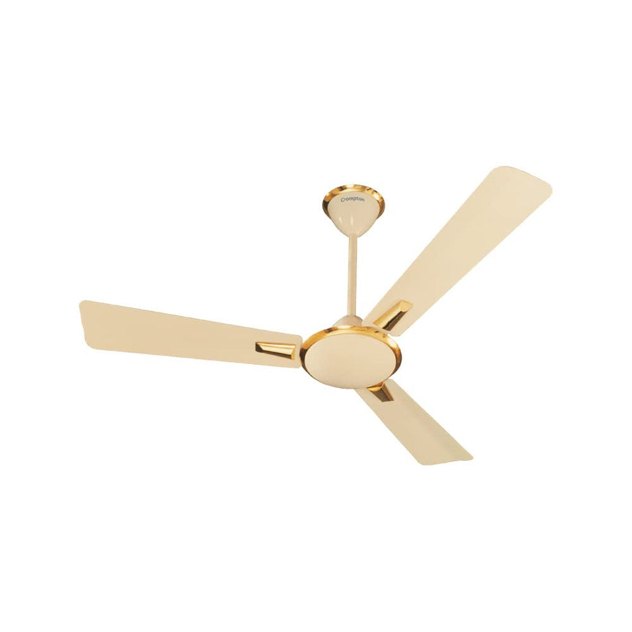 Crompton HIGHSPEED AURA 1200 mm Ceiling Fan for Home | Designer | 1 Star Rated | Energy Efficient | 370RPM | Superior Air Delivery | 2 years Manufacturer Warranty | (Ivory Deluxe), Pack of 1