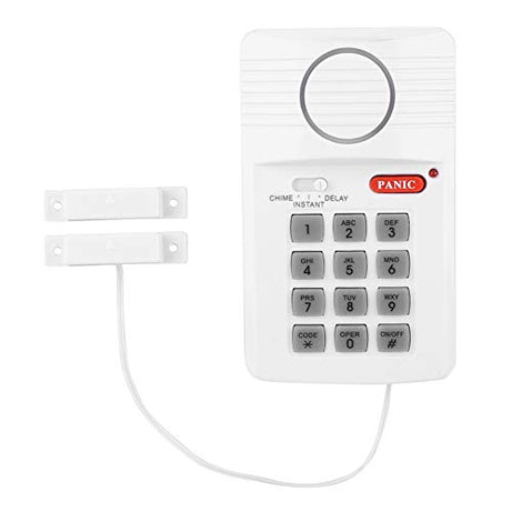 with Panic Button Home Security System, 3 Settings Anti-Rust Keypad Alarm System, Garages or Sliding Doors for Doors, Sheds Home Office