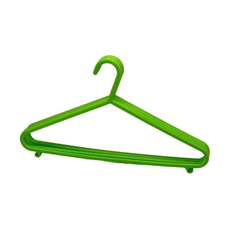 Mahaware Wardrobe Polypropylene Hanger, Pack of 6, Green l Cloth Hanger l Dress Hangers l Hanger for Clothes Hanging