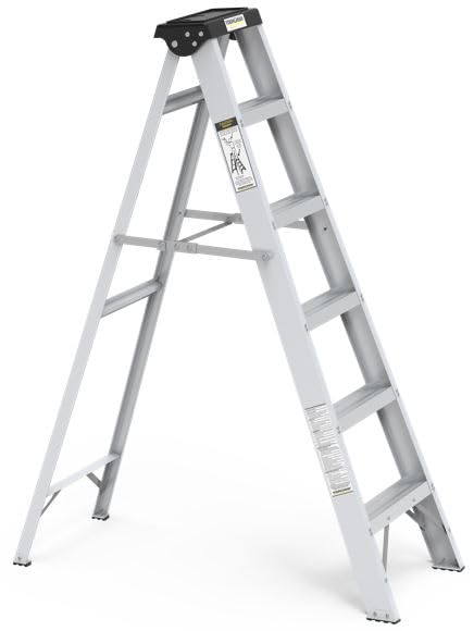 Youngman Aluminium Ladder 6ft Step Ladder A Type | Light Weight Heavy Duty Ladder | Home, Office, Industrial Ladder