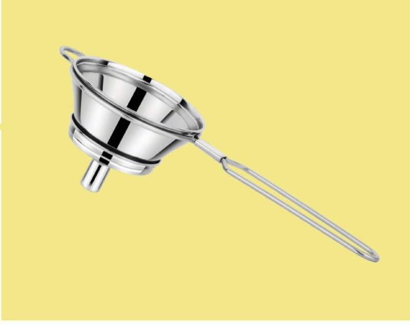 Aekatary Kitchen Stainless Steel Strainer Funnel Set, Strainer Stainless Steel Fine Mesh Strainer, Tea Strainer, Bar Strainer, Bar Funnel Style Strainer