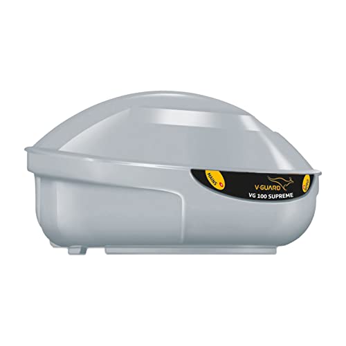 V-Guard VG 100 Supreme Stabilizer for Refrigerators or Deep Freezer up to 600 L | 6 A Capacity | Convenient LED Indicator | 3 Year Warranty | Grey (Working Range:135-280 VAC)