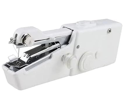 Elevea ( LIMITED 15 YEAR WARRANTY) Sewing Machine Handy Mini Portable Cordless Stitching Handheld Manual White Sewing Machine for Home Tailoring, Hand Machine