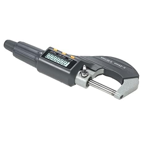 MSF Digital Micrometer, Professional Inch/Metric Thickness Measuring Tools 0.00005"/0.001 mm Resolution Thickness Gauge, Protective Case with Extra Battery