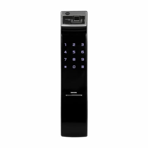 Yale YDM 4109 Roller Latch Smart Door Lock with Biometric, Pin, Mechanical Keys & App Enabled Access, Bluetooth & WiFi Optional, without Lever Handle, Color- Black