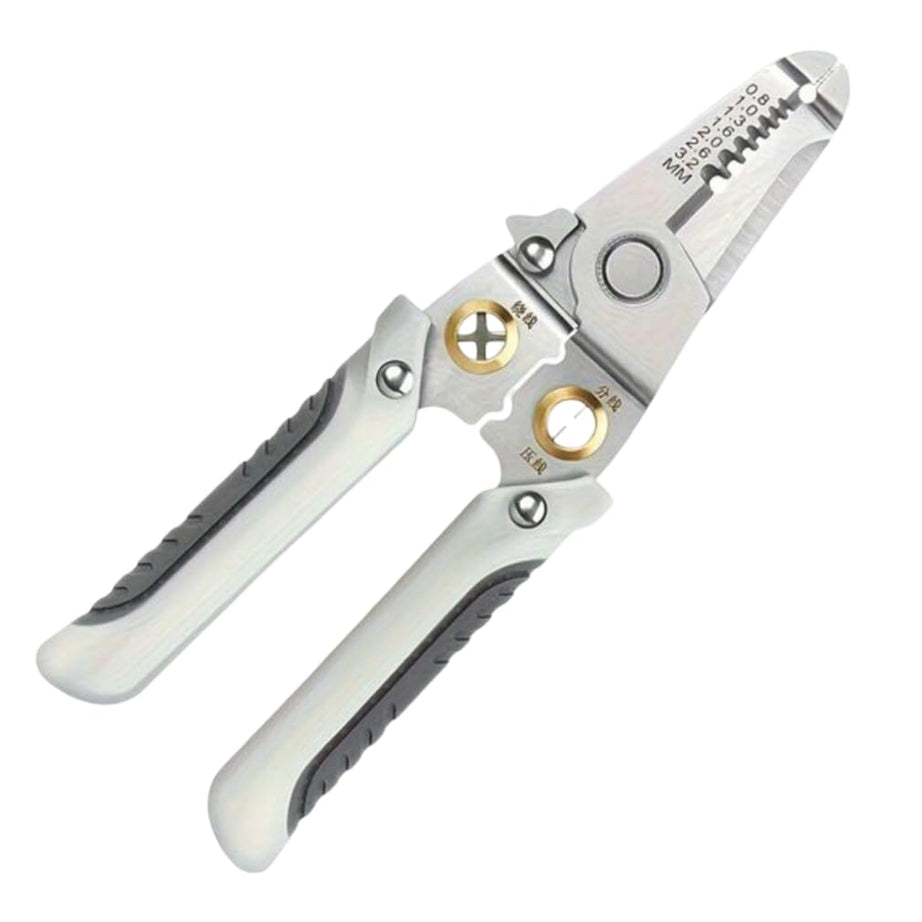 RVKA Wire Stripper and Cutter Plier for Electrician| 6-in-1 Multifunctional Wire and Cable Stripping, Cutting, Winding, Crimping Precision Stainless Steel Hand Tool for Electrician Decrustation Tool