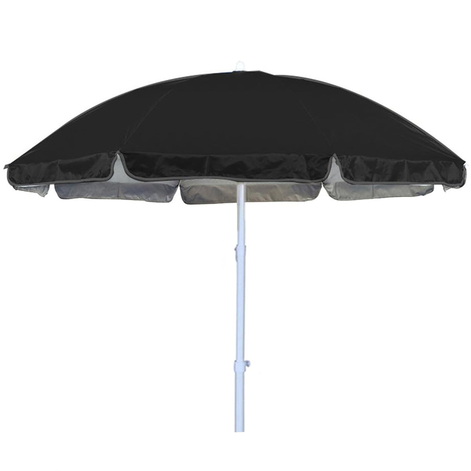 RAINPOPSON Garden Umbrella without Stand 7ft Outdoor Big Size Canopy Patio Umbrella (Black)