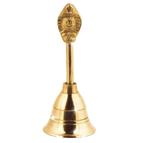 Shubhkart Nitya Naag Ghanti for Puja Arti Prayer | Brass Pooja Bell for Temple Home Mandir Diwali Decoration Item | Traditional Religious and Spiritual Item (3.5 Inch Height) - 55 GMS