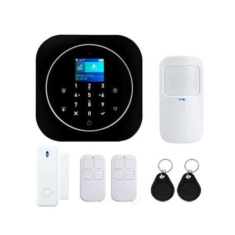 CLEGO® Wireless Full Home Security Smart Alarm System | Wireless Door/Window Open Alarm, PIR Motion Sensor with RFID & Remote Control | Tuya App Control | SMS/Phone Alert and User Password Protection