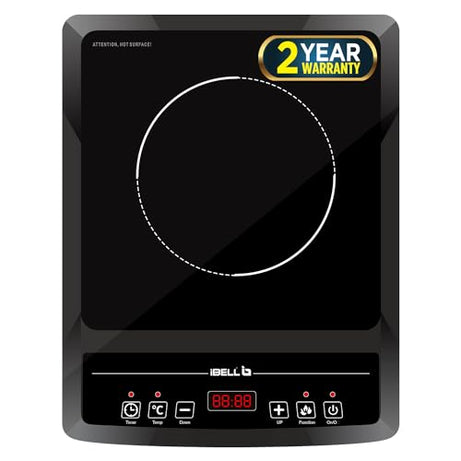 iBELL CROWN SLIM50 Induction Cooktop, 2000W, Auto Shut-Off, Overheat Protection (Black)