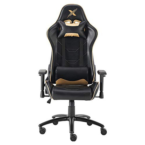 CarbonXpro Mystic Series Ergonomic Gaming Chair Racing Style Adjustable Height High Back Premium Black.