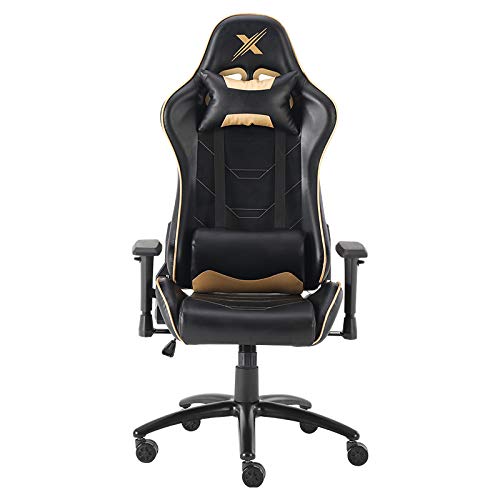 CarbonXpro Mystic Series Ergonomic Gaming Chair Racing Style Adjustable Height High Back Premium Black.