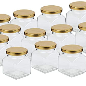 Pure Source India Crystal Clear Glass Jar Container Airtight Food Safe BPA Free, Multi Purpose Jars – 100 Gm, Pack of 12 Piece, Clear