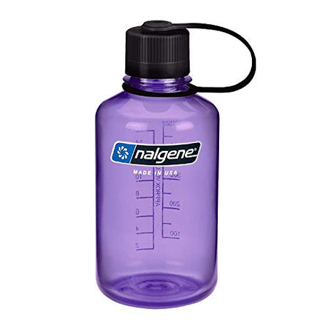 Nalgene Tritan 16-Ounce Narrow Mouth BPA-Free Water Bottle, Purple w Black