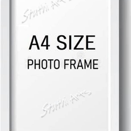 Stuthi Arts Wall Wood Photo Frames White-A4-(0001)